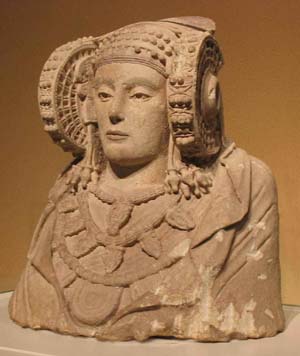 Arte ibérico. La dama de Elche (escultura datada entre los siglos V-IV a.C.)