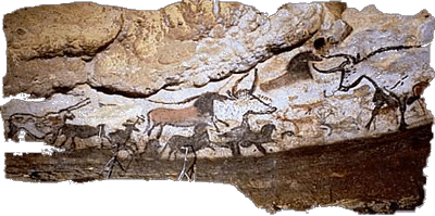 Franco-Cantabric civilization. Cave paintings of Lascaux (Périgod, France)
